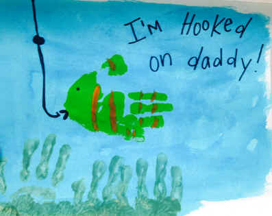 Fathers Day Craft Fishing I'm Hooked on Daddy