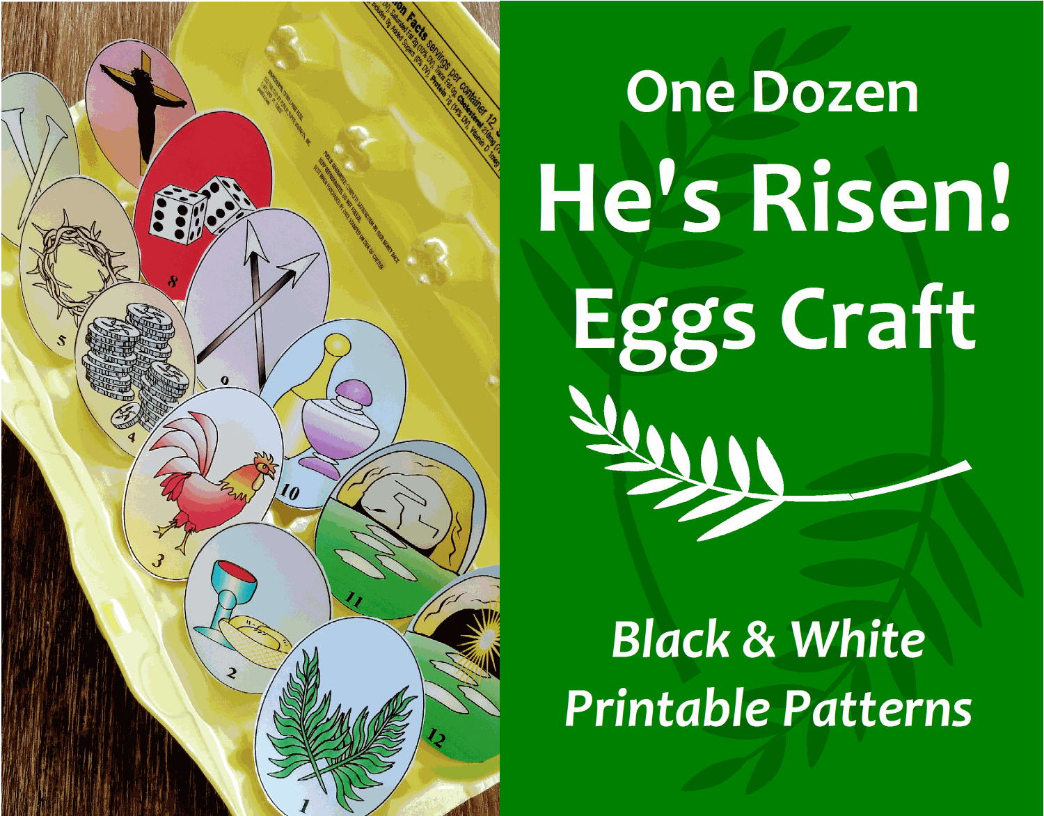 The egg pictures tell the Easter resurrection story