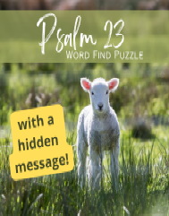 psalm 23 word search word find puzzle