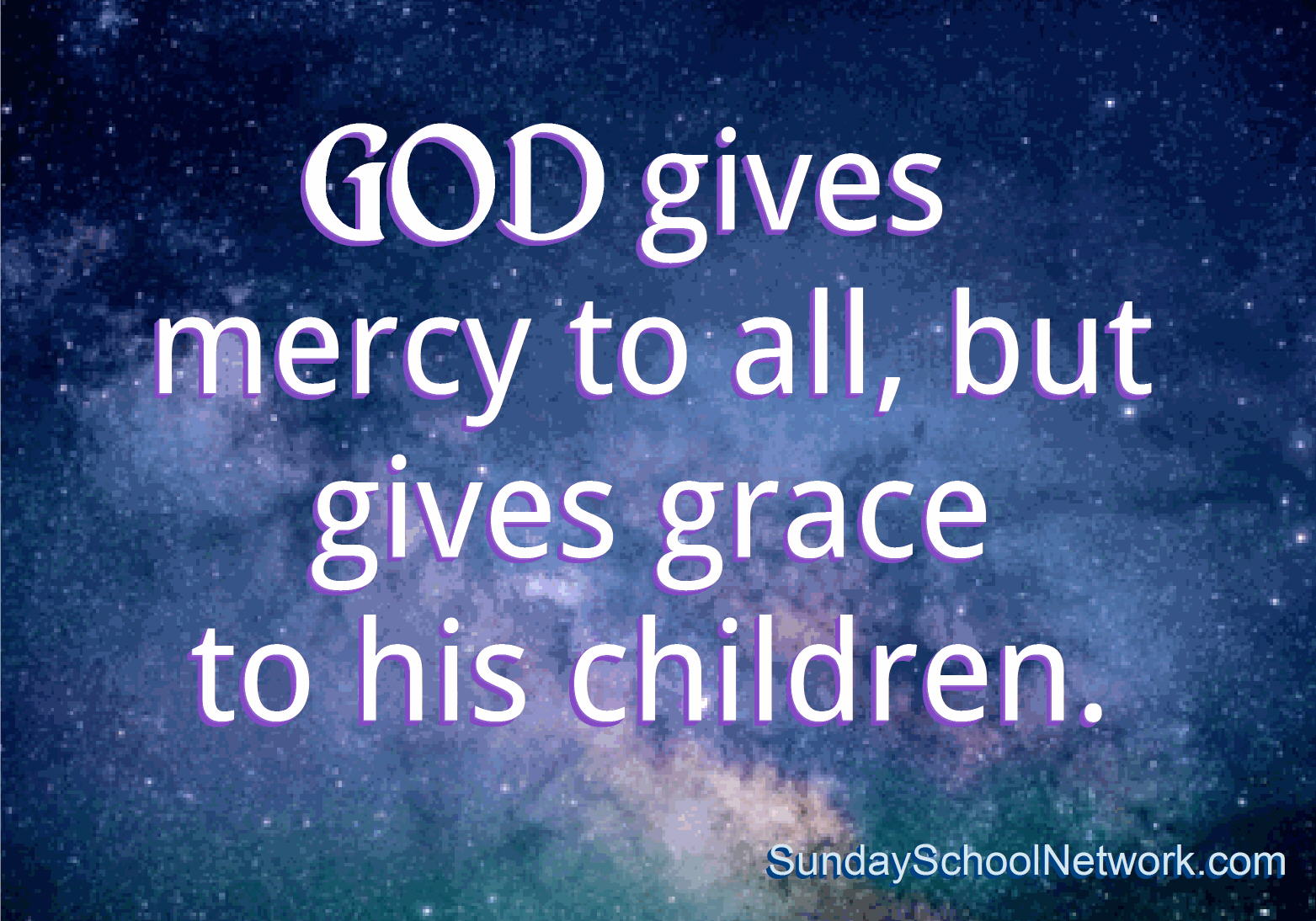 God gives grace to his children