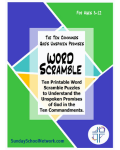 Bible Word Scramble Puzzle Christian