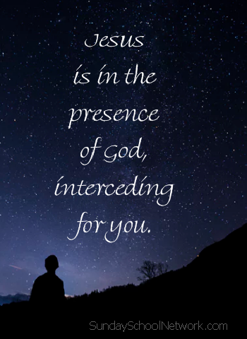 Jesus intercedes for his children in God's presence