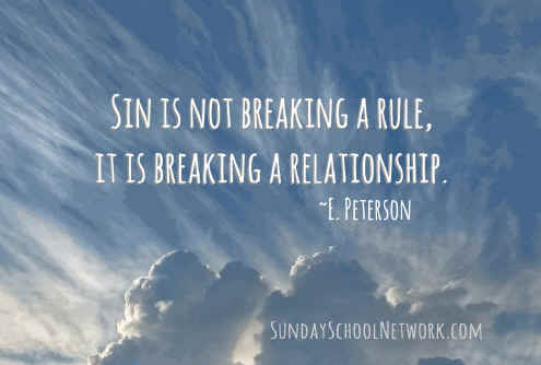 sin is breaking a relationship